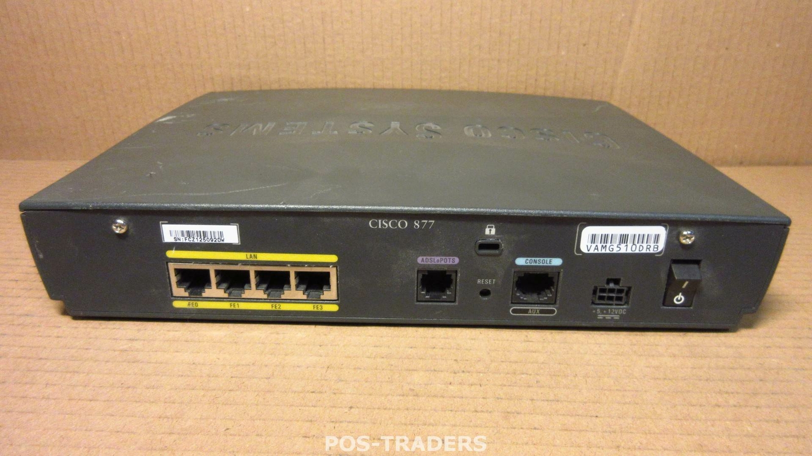 CISCO 877 CISCO877-K9 Integrated Service Router ADSL2+ 4x 10/100BASE-T EXCL PSU