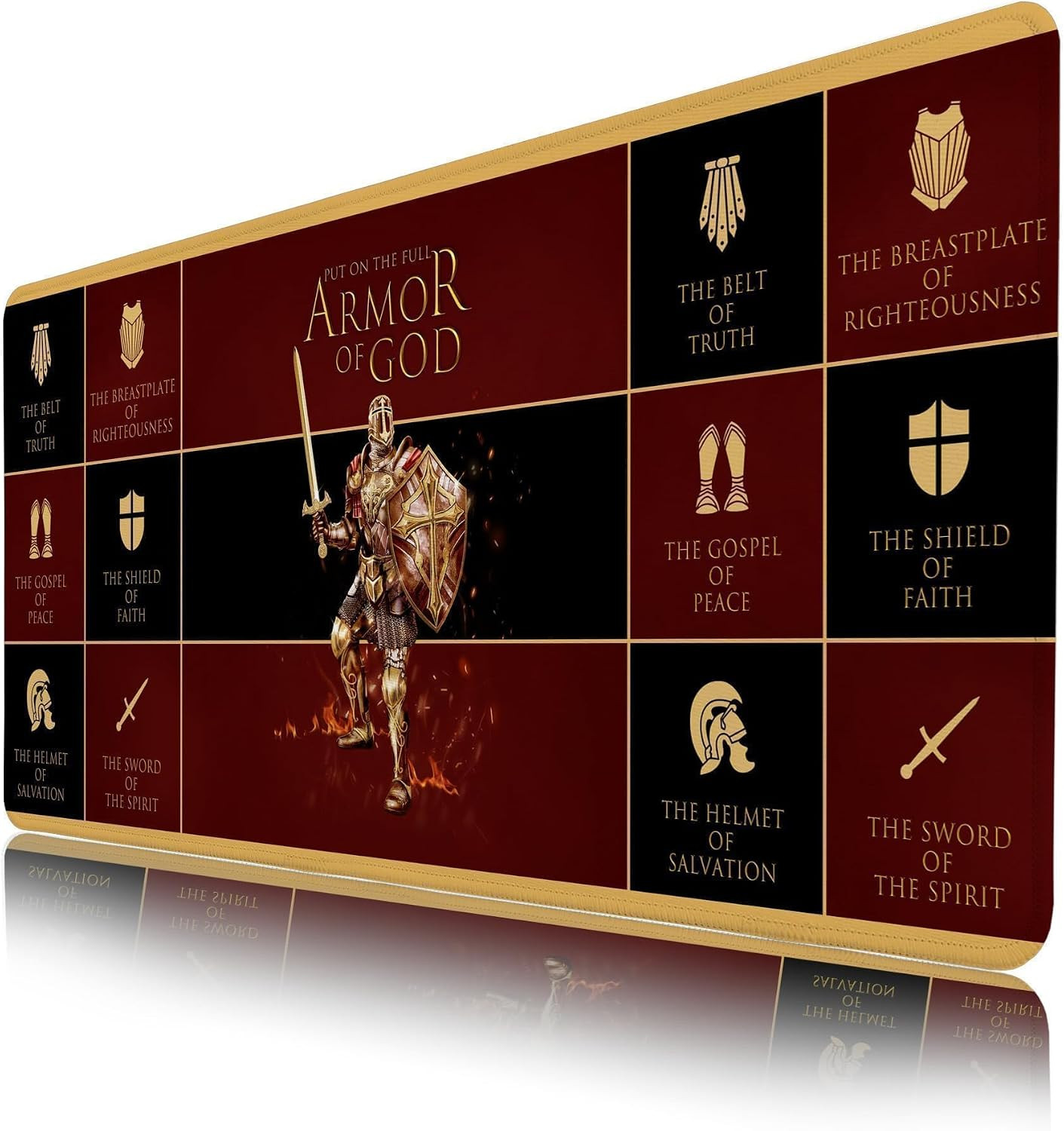 Christian Mouse Pad,Jesus XXL Gaming Mouse Pads,Inspirational Armor of God Mo...