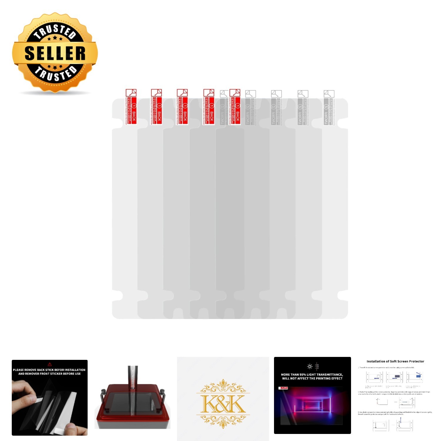 5PCS High-Quality Screen Protectors for Anycubic Photon Mono M7 Pro 3D Printer