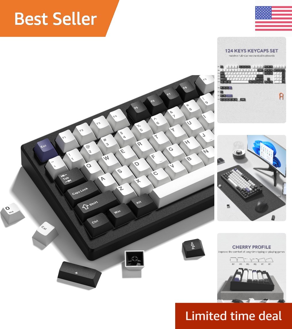Durable 138-Key Cherry Profile PBT Keycaps Set for Custom Mechanical Keyboards