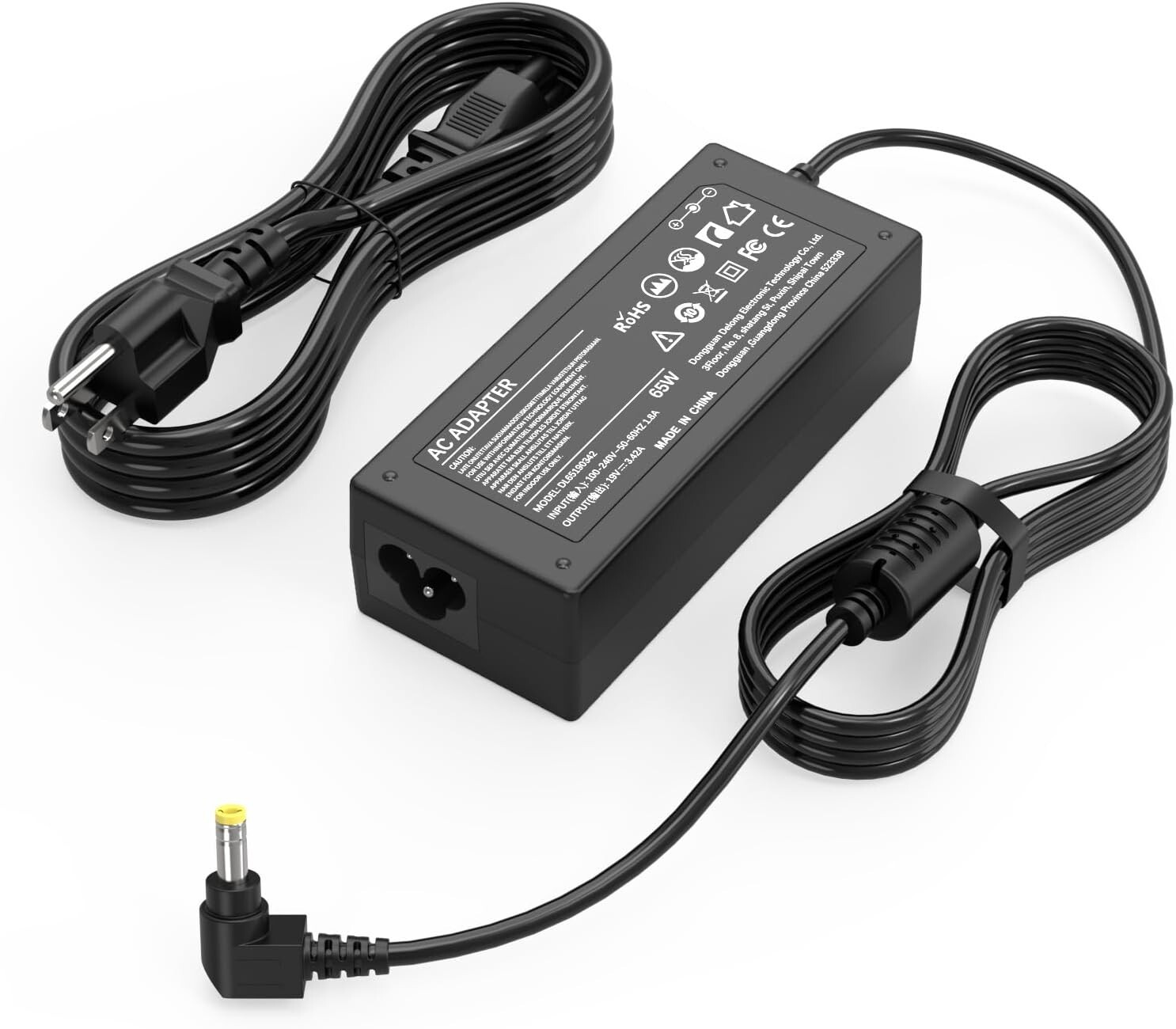 65W 19V 3.42A Laptop Charger AC Adapter Power Cord Supply For Toshiba Satellite