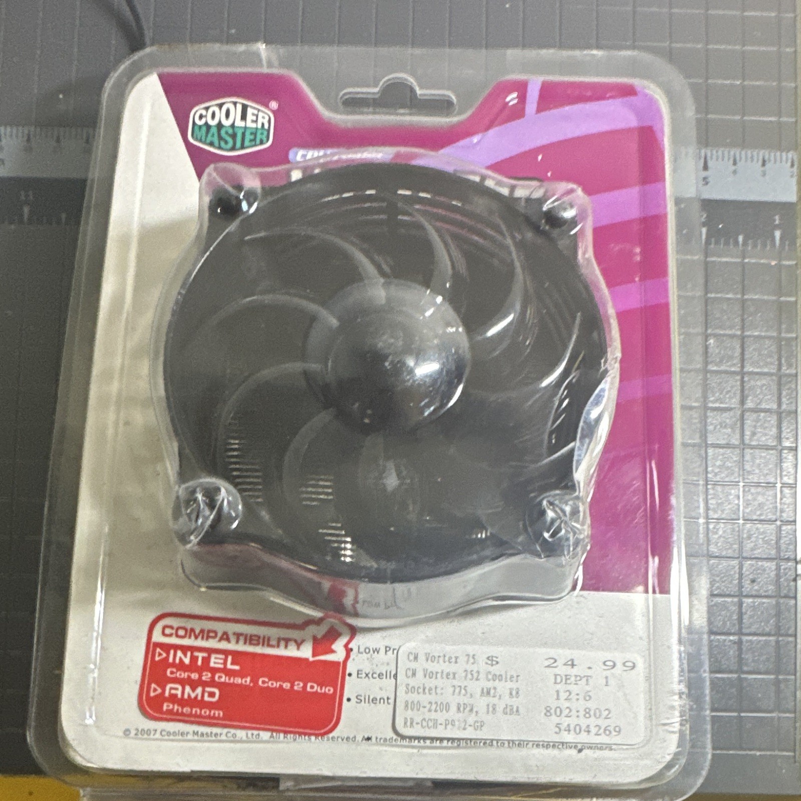 Cooler Master Vortex 752 RR-CCH-P02-E2-GP CPU Cooler 92mm 3-Pin LGA775 AM2