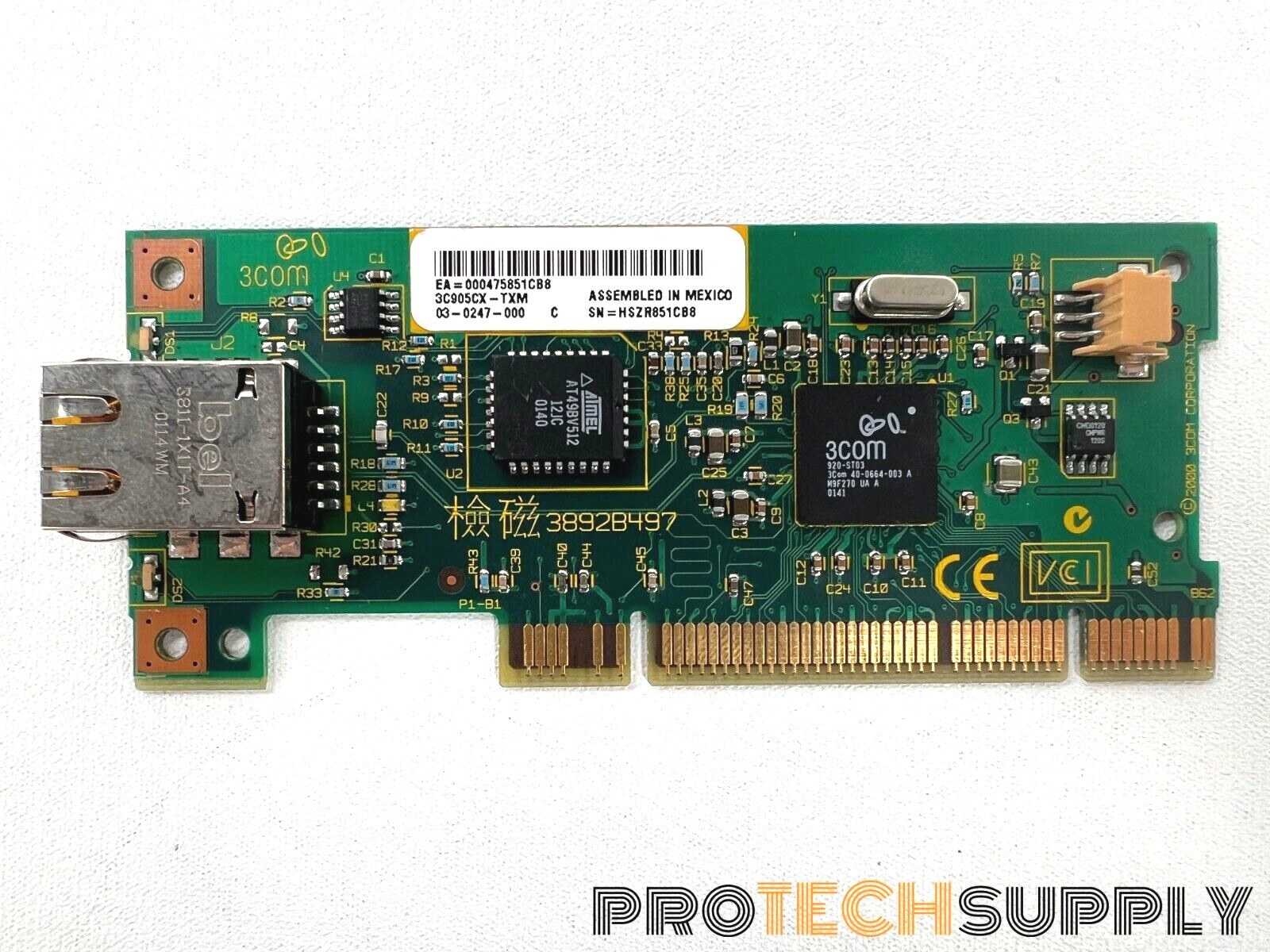 3com 3C905CX-TXM 1-Port Network Card without Bracket with WARRANTY 