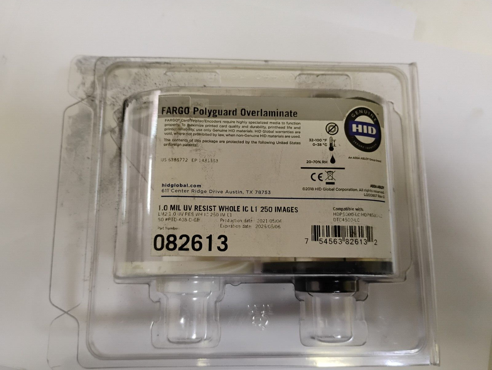 Fargo 082613 Polyguard Overlaminate 0.6 mil Genuine OEM Sealed