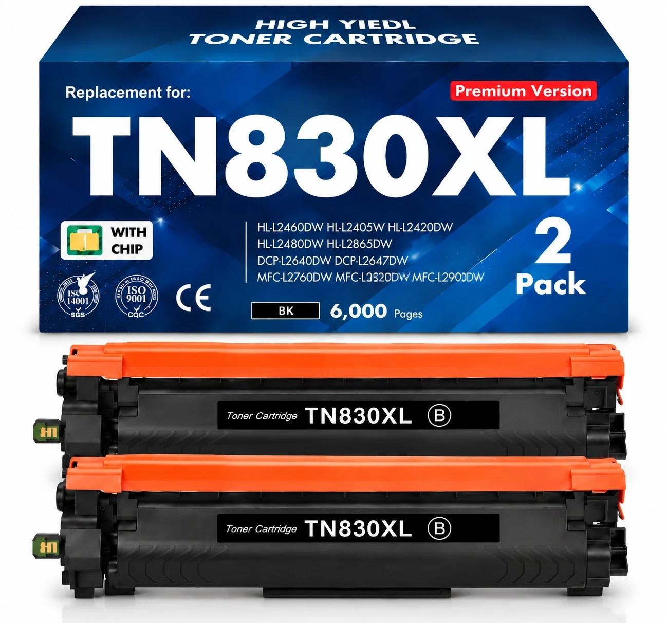 MYTONER Compatible Toner Cartridges Replacement for Brother TN830 XL/V/R TN-830 