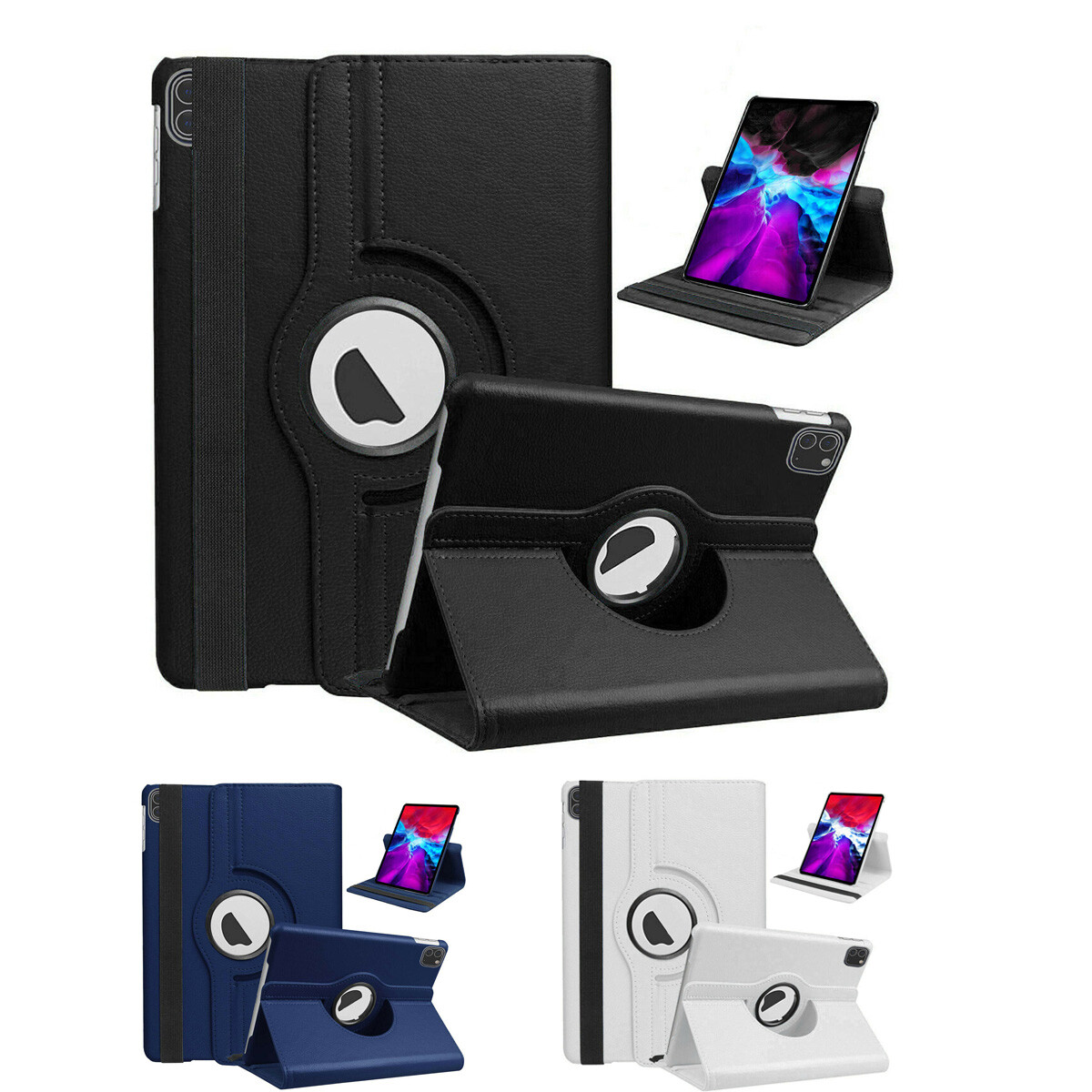 iPad Pro Case For 12.9 / 11 / 10.5 inch 360° Rotating Cover Folding Stand Case