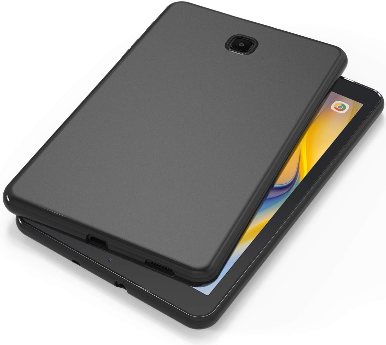 Slim Soft Skin Silicone Protective Cover Case for Galaxy Tab A 8.0 2018 - Black