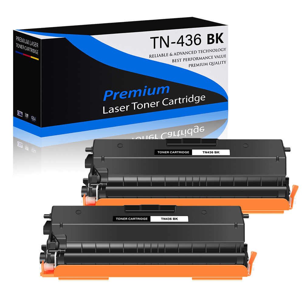 2PK TN436 Black Toner Cartridge For Brother TN436BK MFC-L8690CDW MFC-L8900CDW