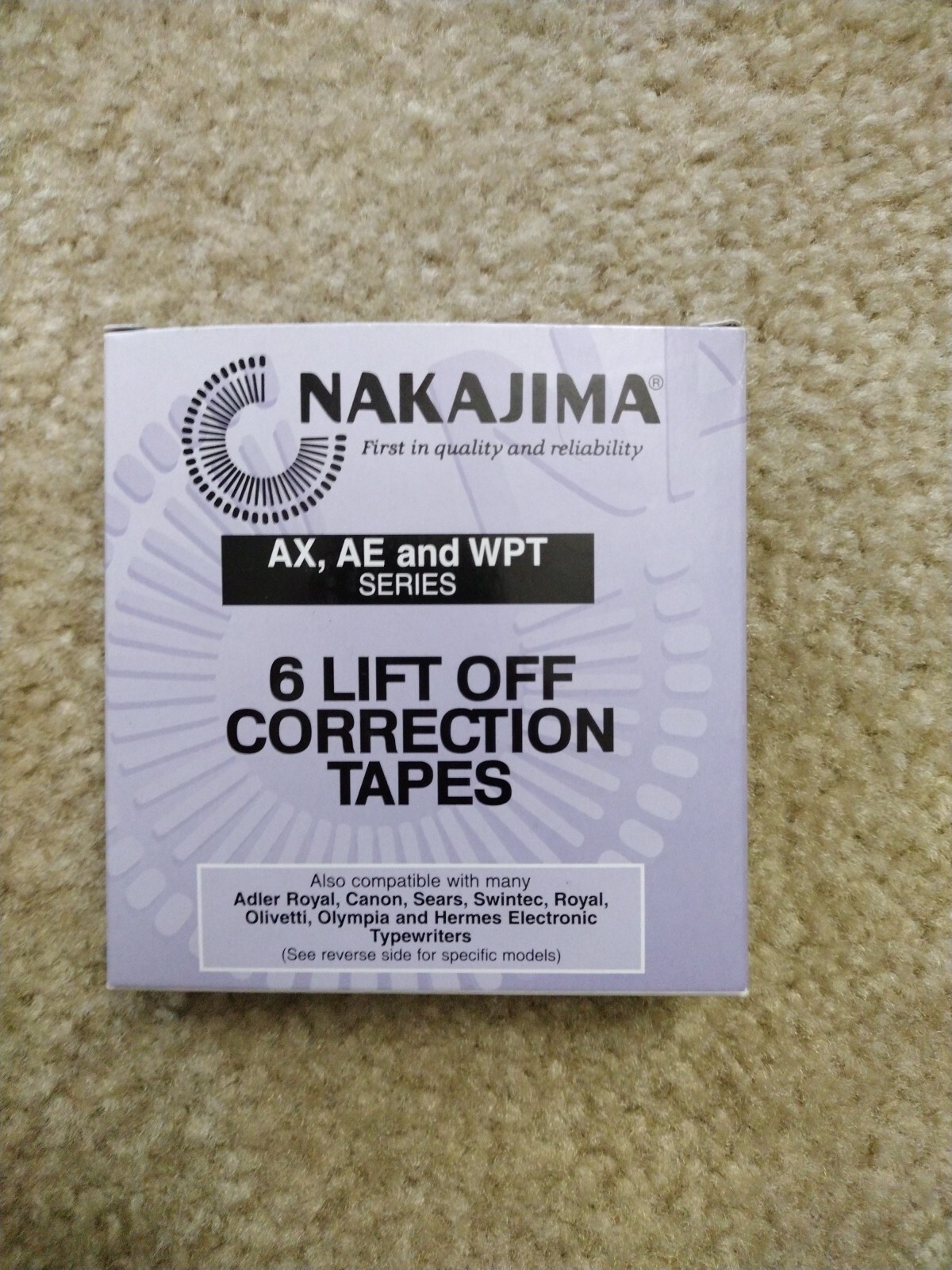 Nakajima AX AE and WPT SERIES 6 LIFT OFF CORRECTION TAPES