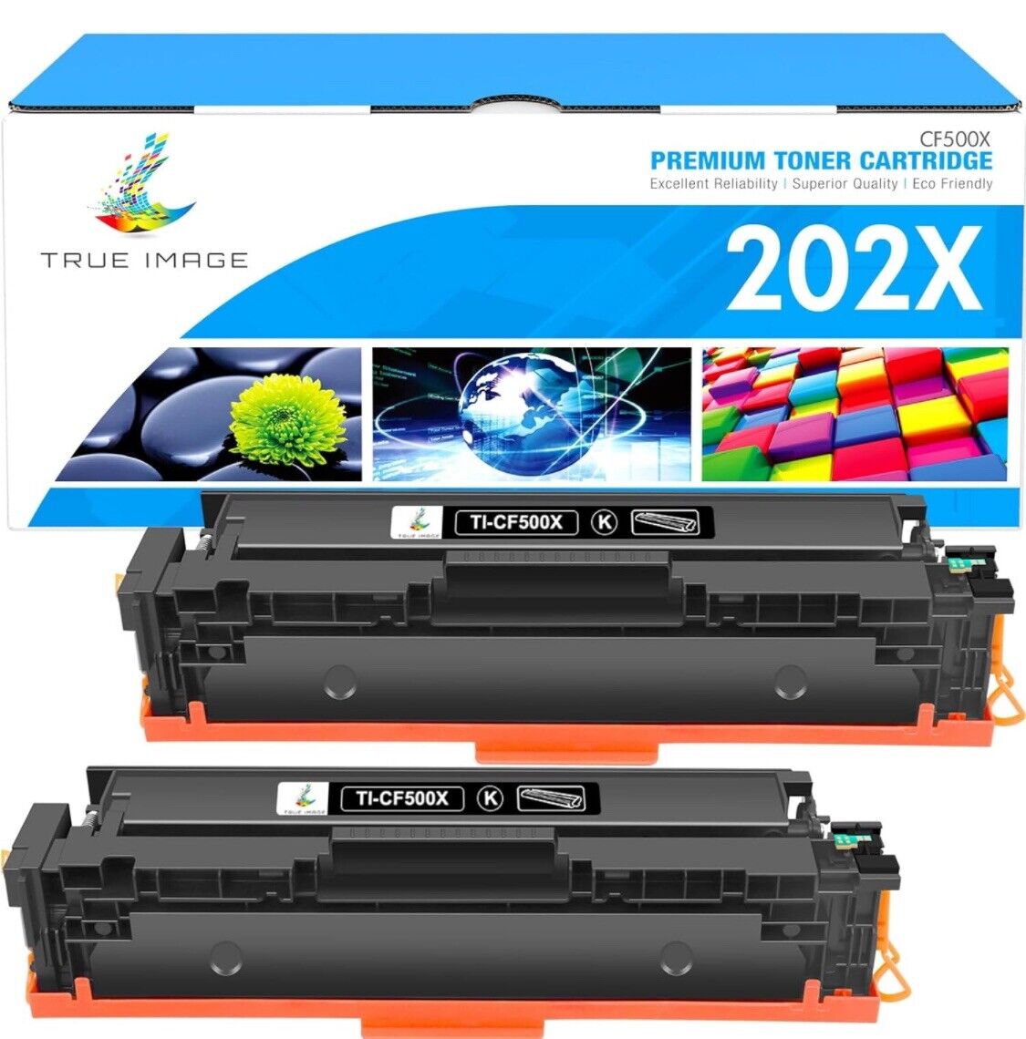 202X 202A Black Toner Cartridges: Compatible Replacement for HP