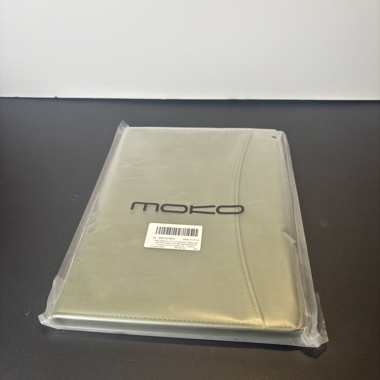 MoKo 10.1” Universal Android Tablet Case 360 Rotating Stand Pen Holder Celadon