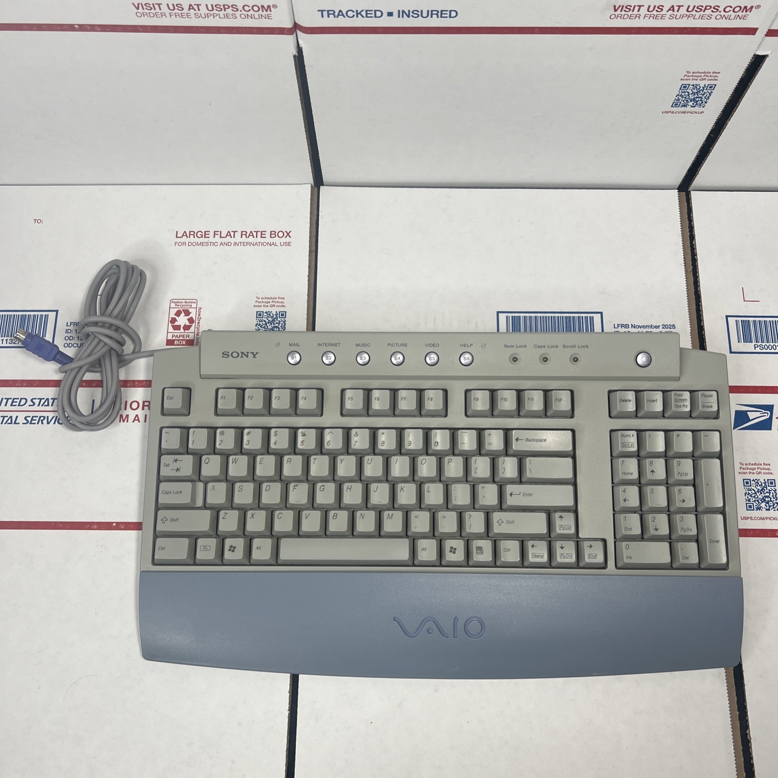 Vintage Sony Vaio PCVA-KB1P/UB 100-Key PS/2 Keyboard- SAME DAY SHIP - WARRANTY