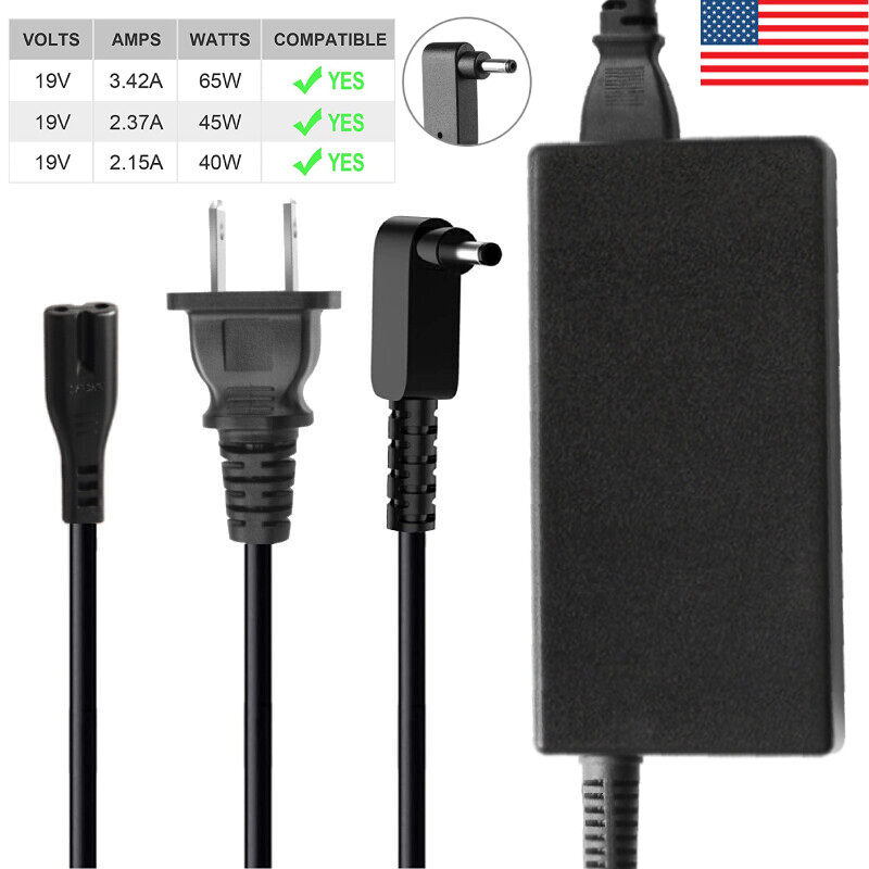 For Acer AC Adapter Charger Chromebook 14 CB3-431 11 CB3-131 15 CB5-571 65W USA
