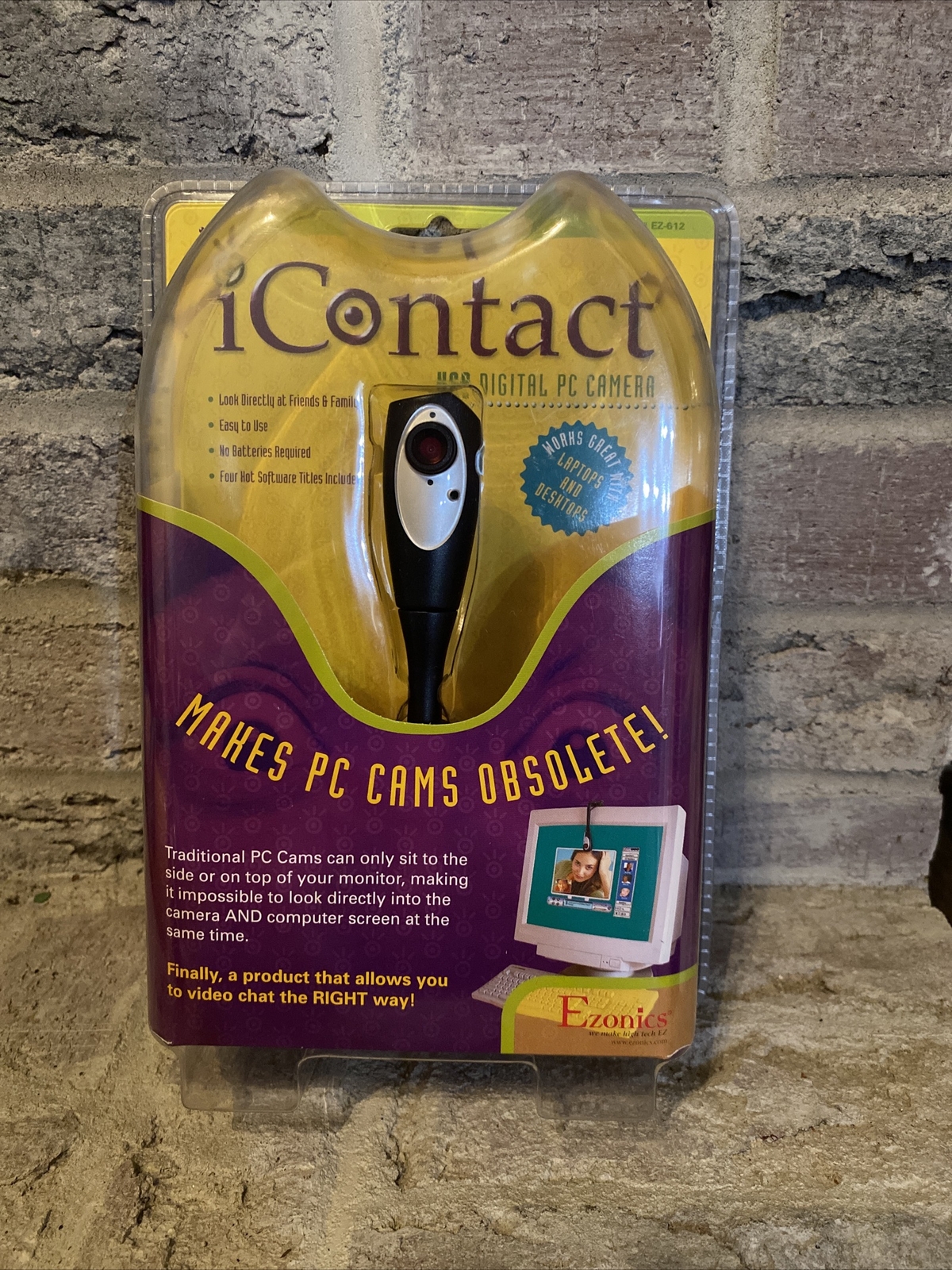 Ezonics EZ-612 iContact 0.1MP Effective Pixels USB1.1 WebCam Sealed In Box