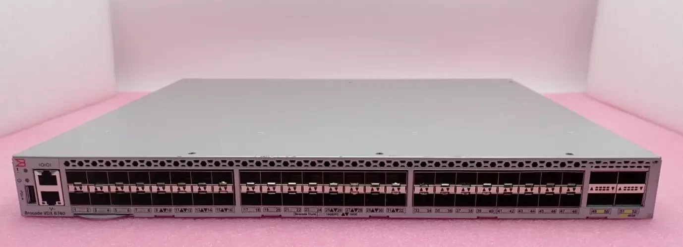 Brocade VDX 6740 BR-VDX6740-48-R 48x 10GbE SFP+ + 4x 40Gb QSFP+ Ethernet Switch