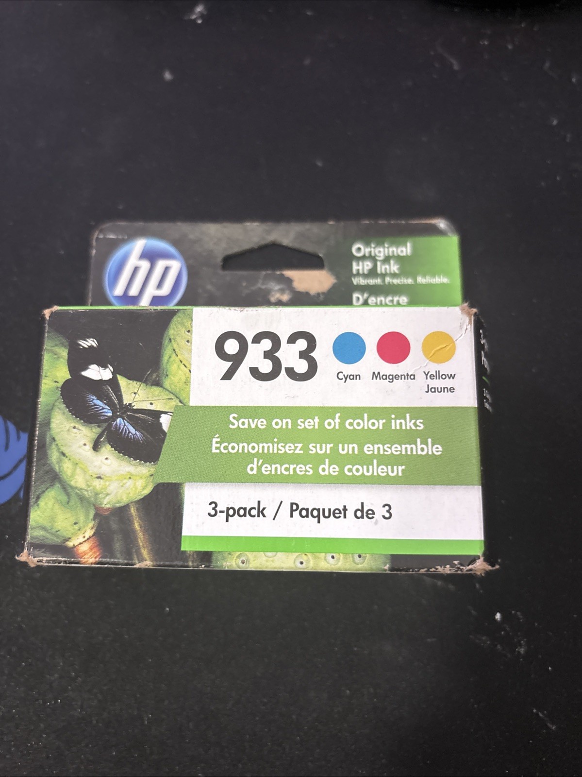 HP 933 Cyan, Magenta and Yellow Ink Cartridges - 3 PACK Exp: 11/2026
