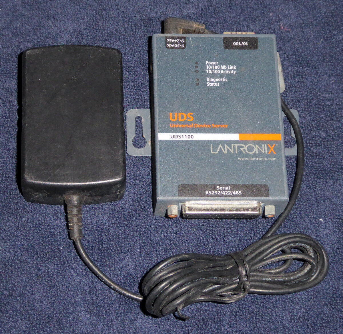 Lantronix Industrial Device Server UDS1100 Device Server & Power Supply