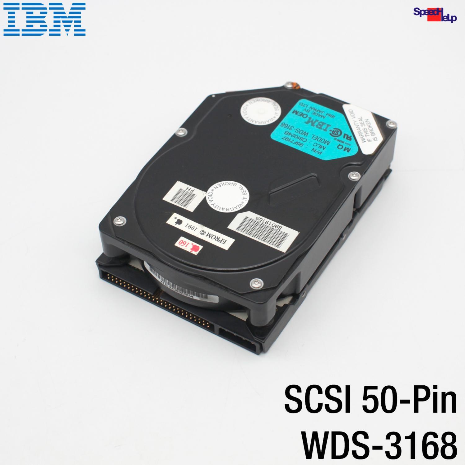 IBM WDS-3168 160MB OEM SCSI 50 PIN POLE HDD HARD DRIVE 95F7197 HARD DISK RETRO