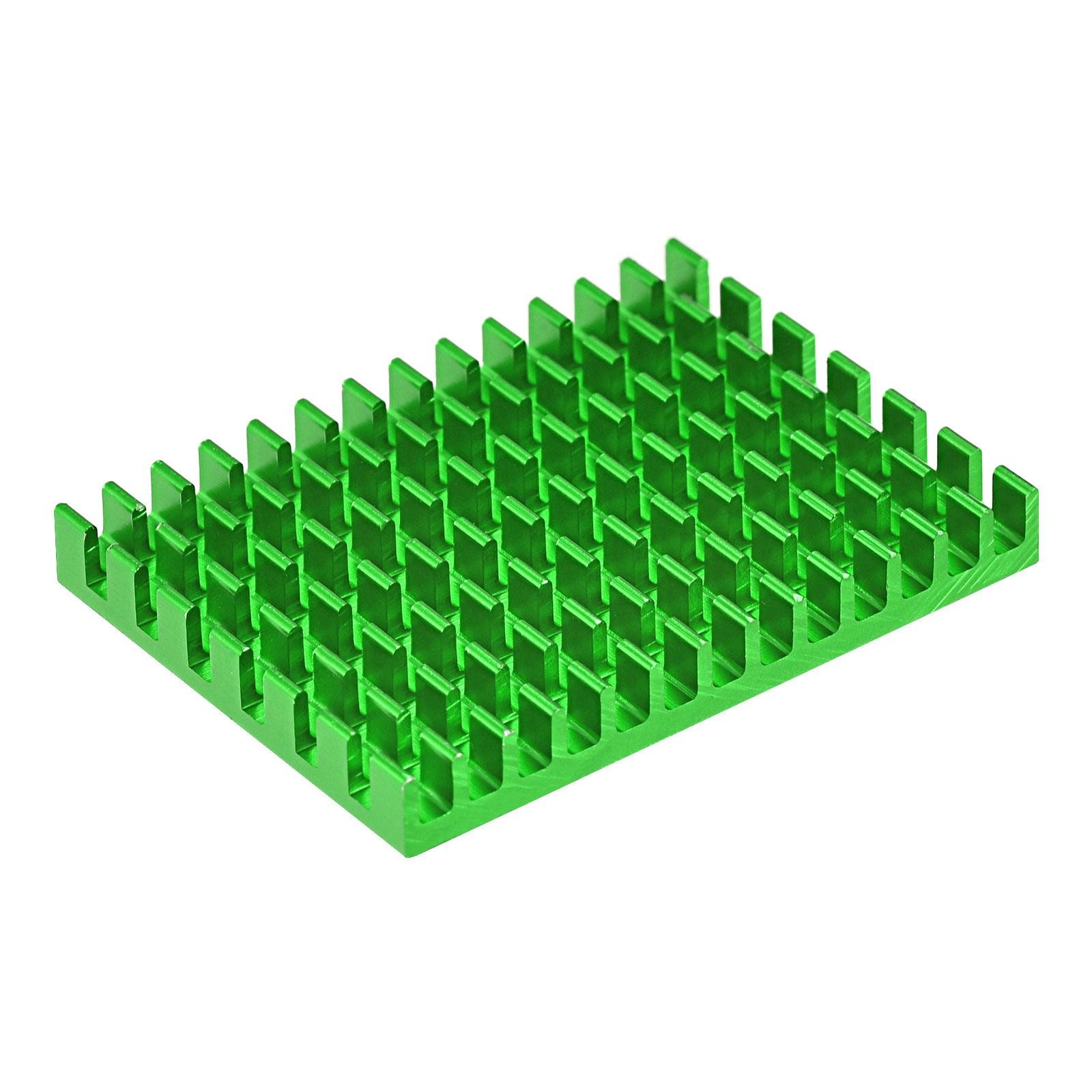 Electronic Radiators Aluminium Heatsink 30x40x5mm for CPU Green Pack of 10