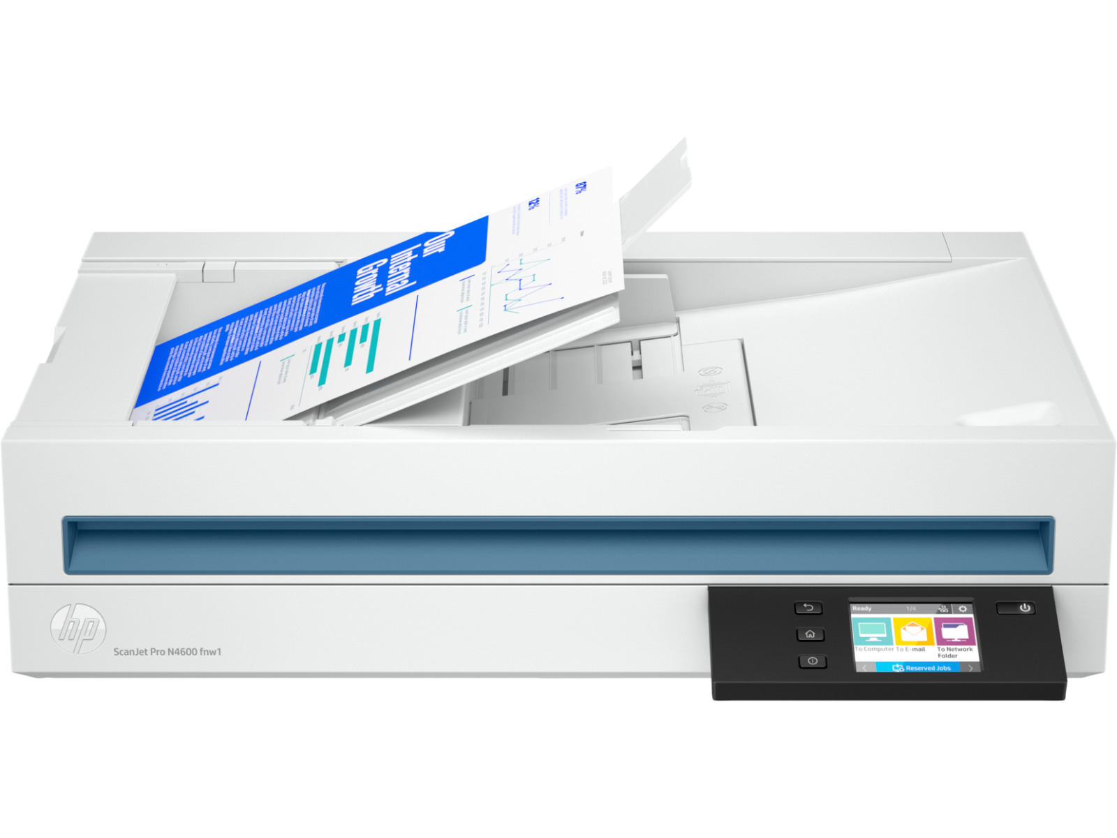 HP ScanJet Pro N4600 fnw1 Desktop Network Touchscreen Document Scanner 20G07A