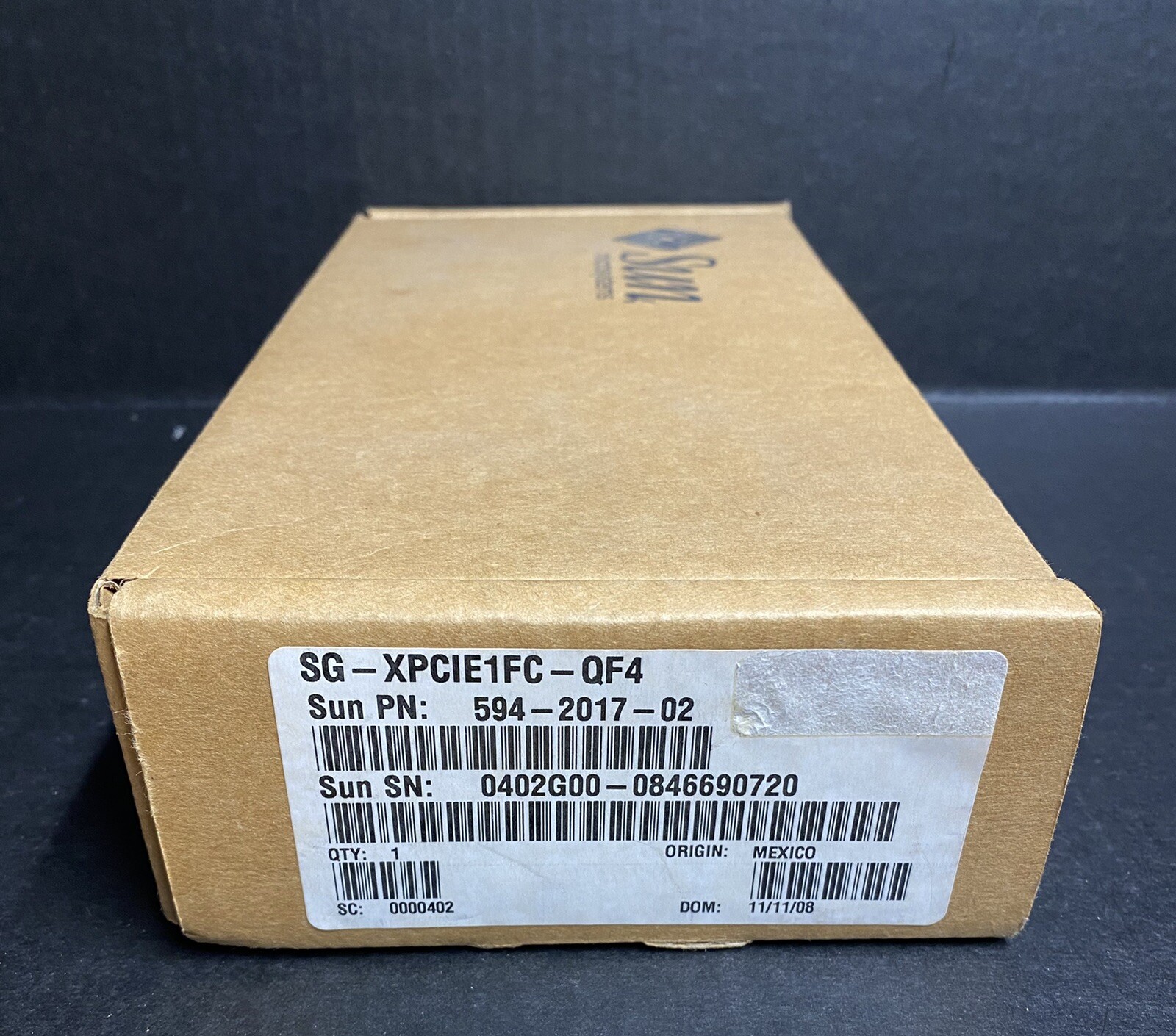 Sun SG-XPCIE1FC-QF4 375-3355 4Gigabit/Sec PCI Express Single FC Host Adapter NEW