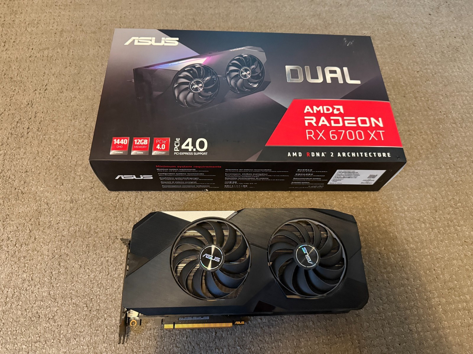ASUS Dual Radeon RX 6700 XT 12GB GDDR6 Gaming Graphics Card