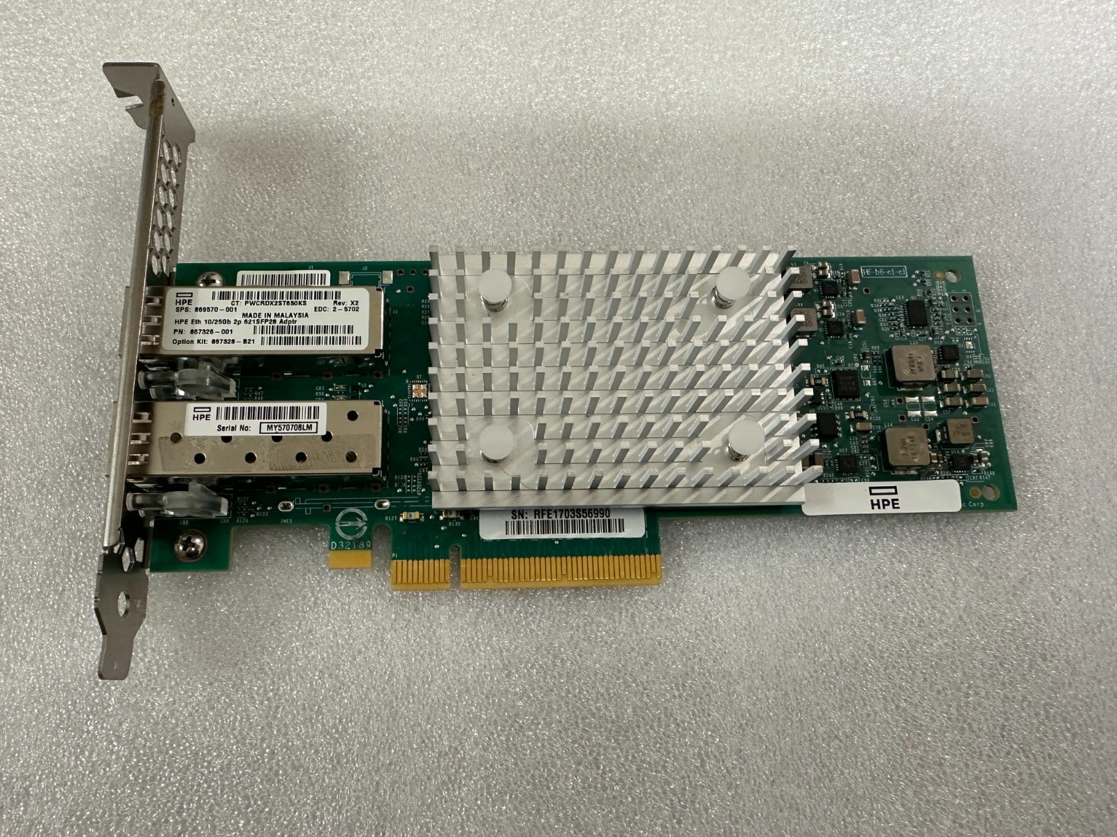 HPE ETHERNET 10/25GB 2-PORT ADAPTER 867328-B21 869570-001