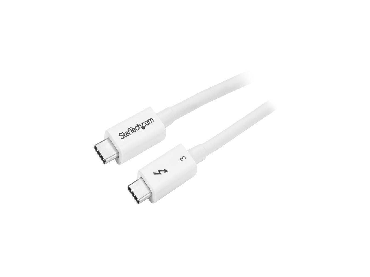 StarTech.com TBLT34MM50CW Thunderbolt 3 Cable – 1 ft /0.5m – White – 4K 60Hz – 4
