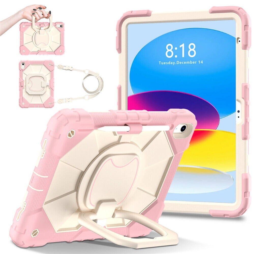 Fr Apple iPad 10/9/8/7th Mini 7 Gen Air Pro 11" 13" Hard Armor Stand Case Cover
