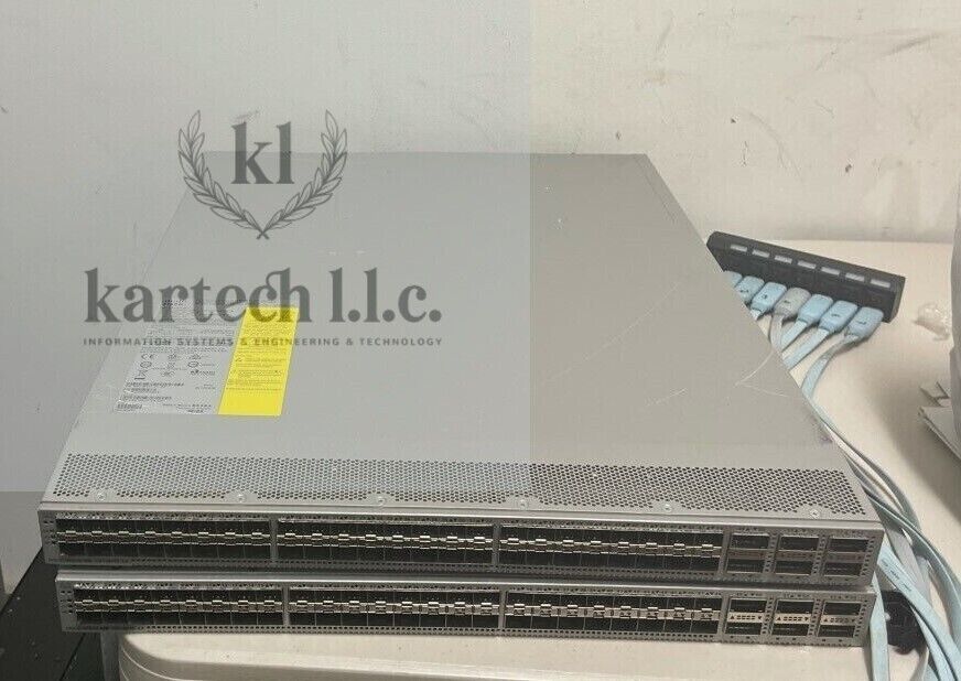 Cisco N9K-C93180YC-EX 48 Port Switch 2x P.S. 4x Fans Rear to Front Airflow