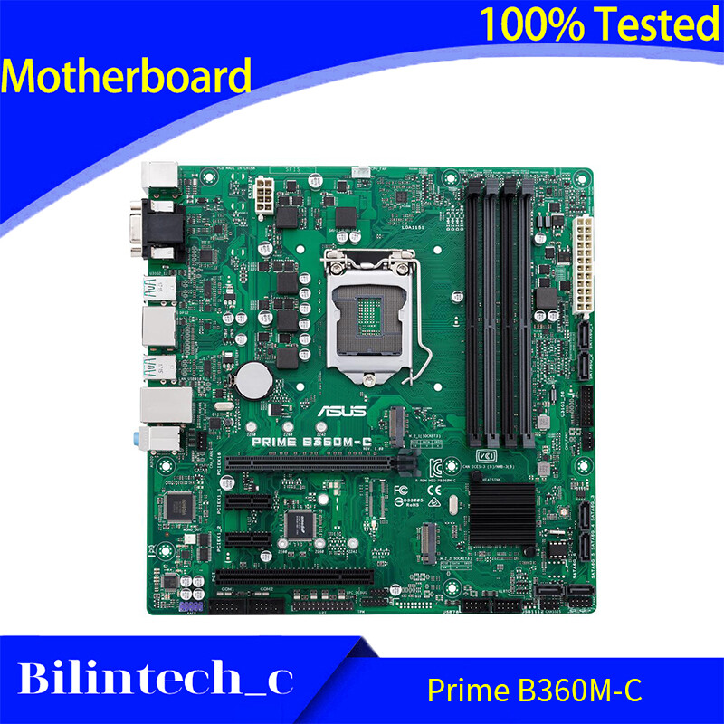 FOR ASUS Prime B360M-C Motherboard Support B360 DDR4 64GB VGA+DVI+ 1151PIN