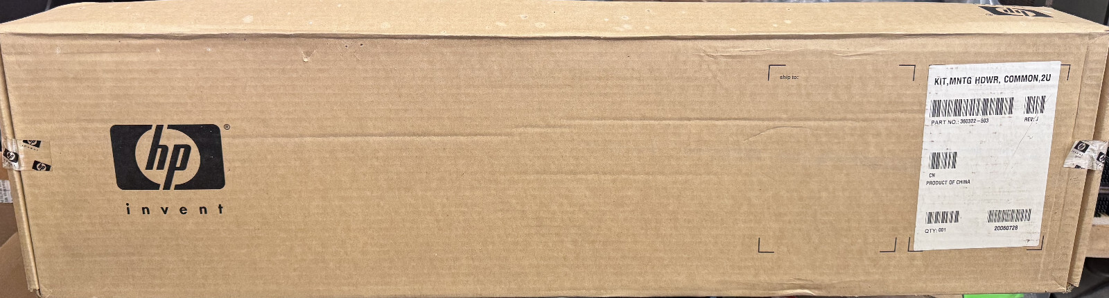 360322-503 NEW SEALED HP PROLIANT 2u Rail Kit