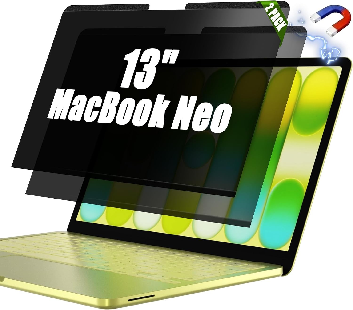 Magnetic Privacy Screen Protector Compatible for MacBook Neo 13 inch, PET Remova