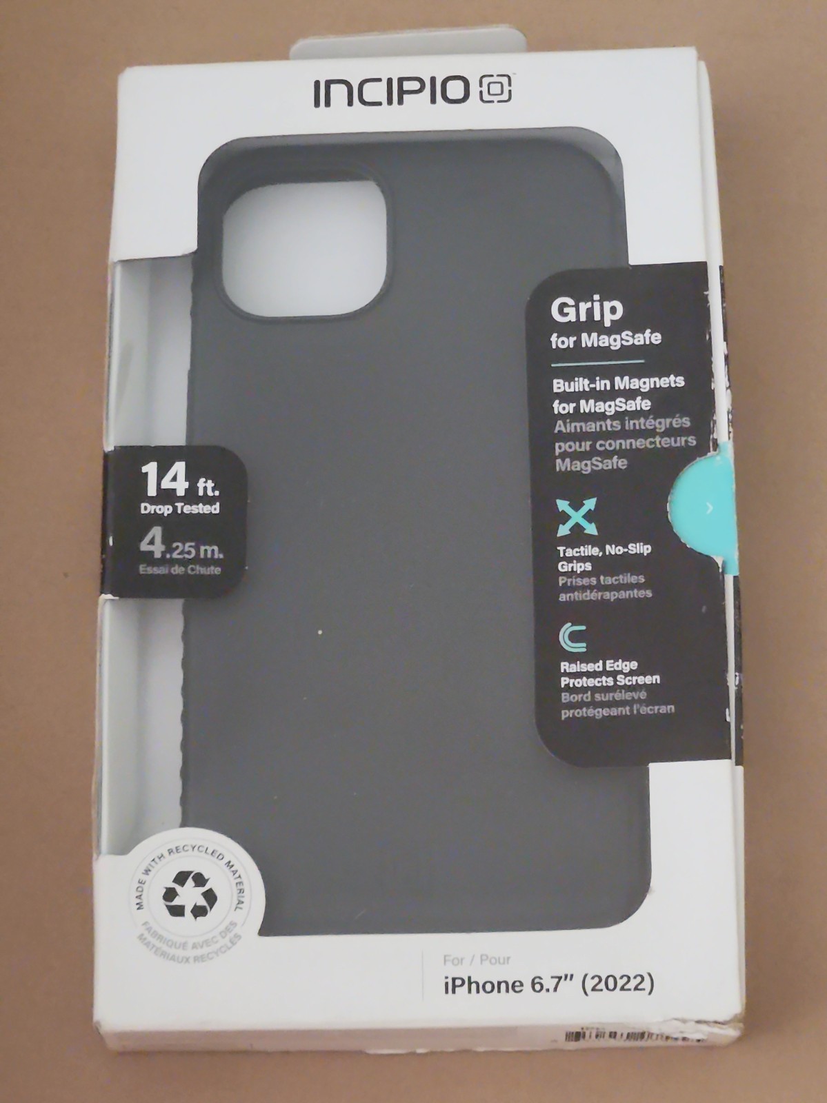 Incipio Grip Series Case for MagSafe for iPhone 14 Plus - Black (IPH-2014-BLK)