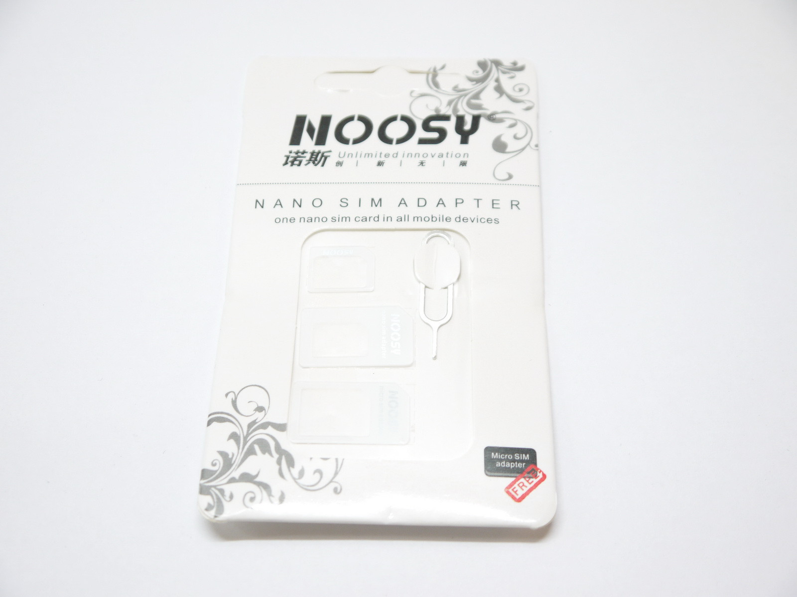White Nano Sim Micro Sim Standard Sim Card Adapter for iPhone 3GS 4 4S 5 5S 5C