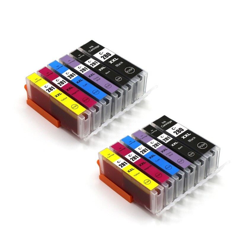 12P XXL Ink Cartridges Set for Canon PGI 280 CLI 281 TS8120 TS8220 TS8320 TS9120