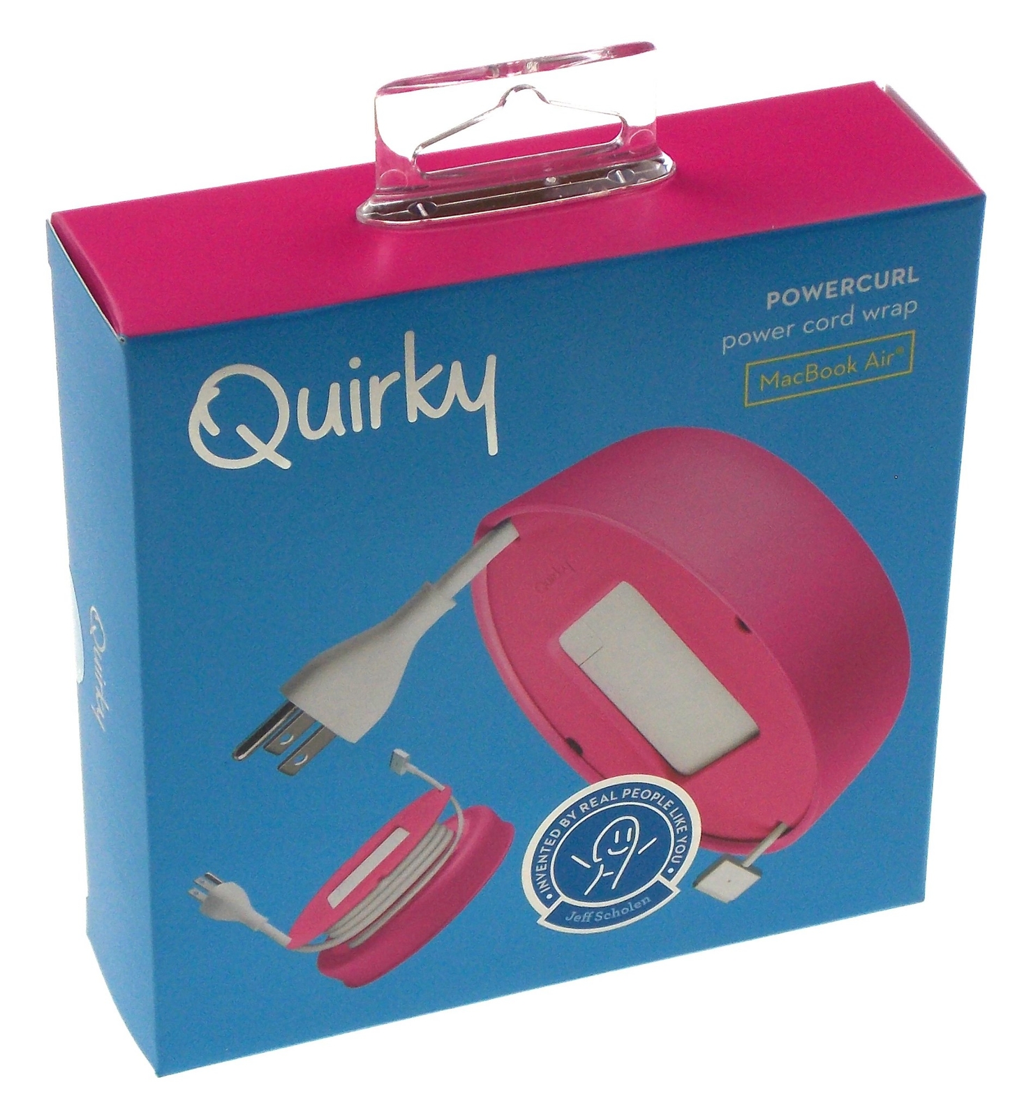Quirky Powercurl Power Cord Wrap Pink Macbook Air Tangle Free Neat Portable