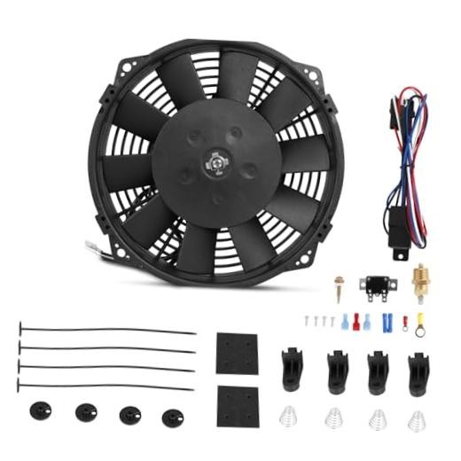 Universal 8-Inch Slim Electric Radiator Cooling Fan Kit – 12V 80W with 8 inch