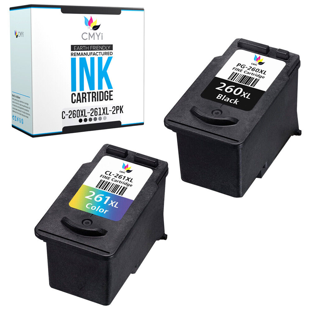 2PK Replacement 260XL 261XL Ink Cartridge for Canon PIXMA TS5320 TS6420 TS6420a
