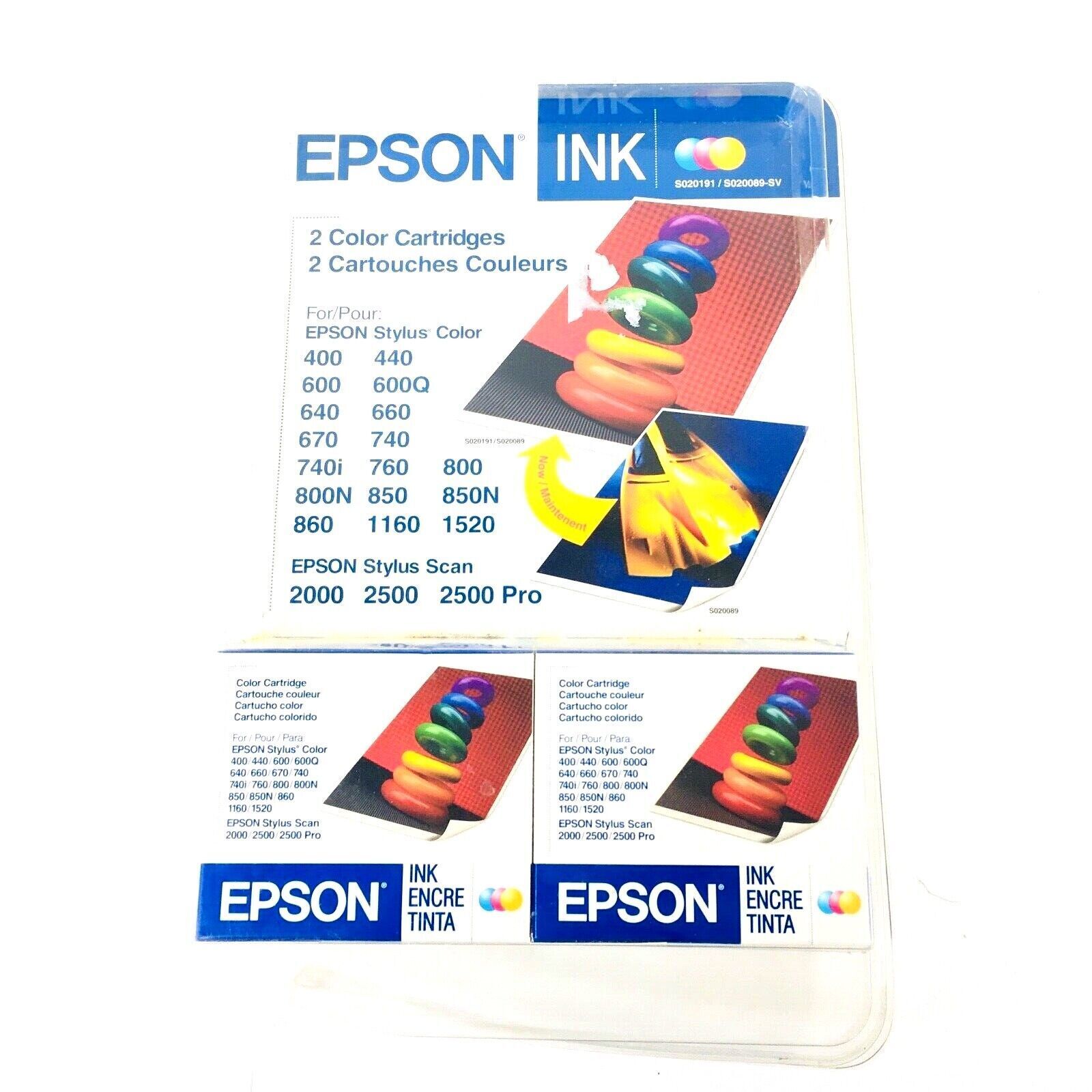 Epson Ink Two Colored Cartridges S020191/S020089