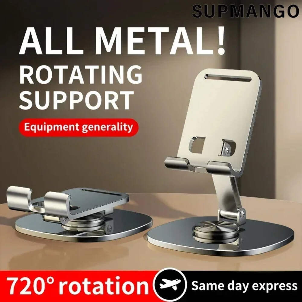 720 Rotate Aluminum Alloy Portable Tablet Holder For iPad Adjustable Flexible Fo