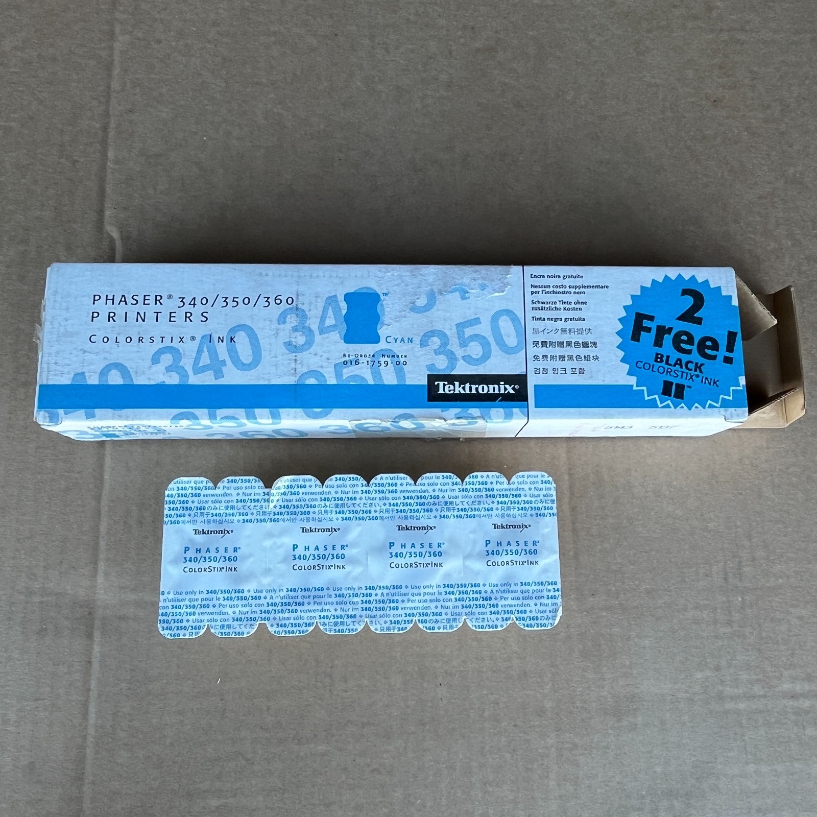 Tektronix ColorStix Solid Ink Cyan 8 Pack for Phaser Printer 016-1759-00