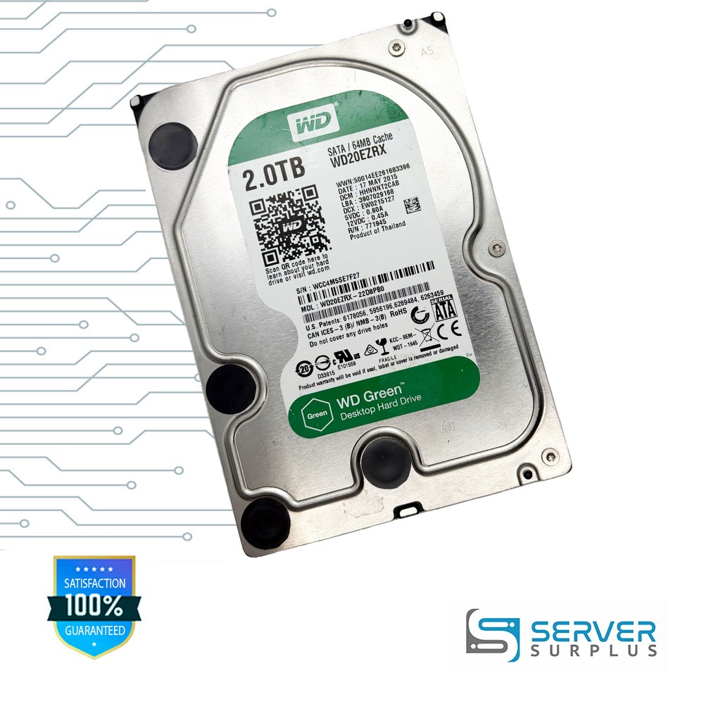 WD Green 2.0TB SATA 3.5 in Enterprise HDD | WD20EZRX