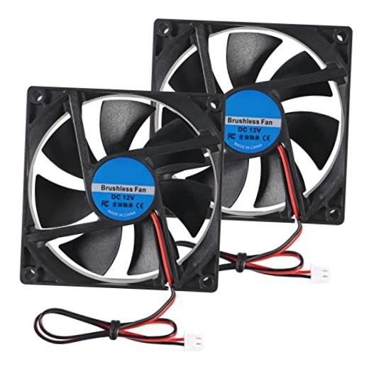 2pcs 9225 92mm x 92mm x 25mm 2Pin DC 12V 2Pin Computer Fan High Speed 12V 2pin