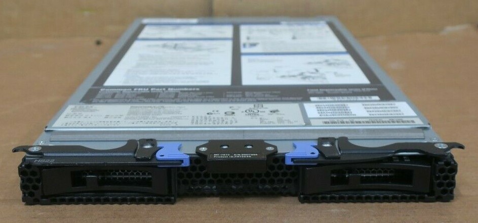 IBM HS22 Blade Server 7870-C4G 2x Quad-Core X5570 2.93GHz 32GB Ram 2x 2.5" Bays