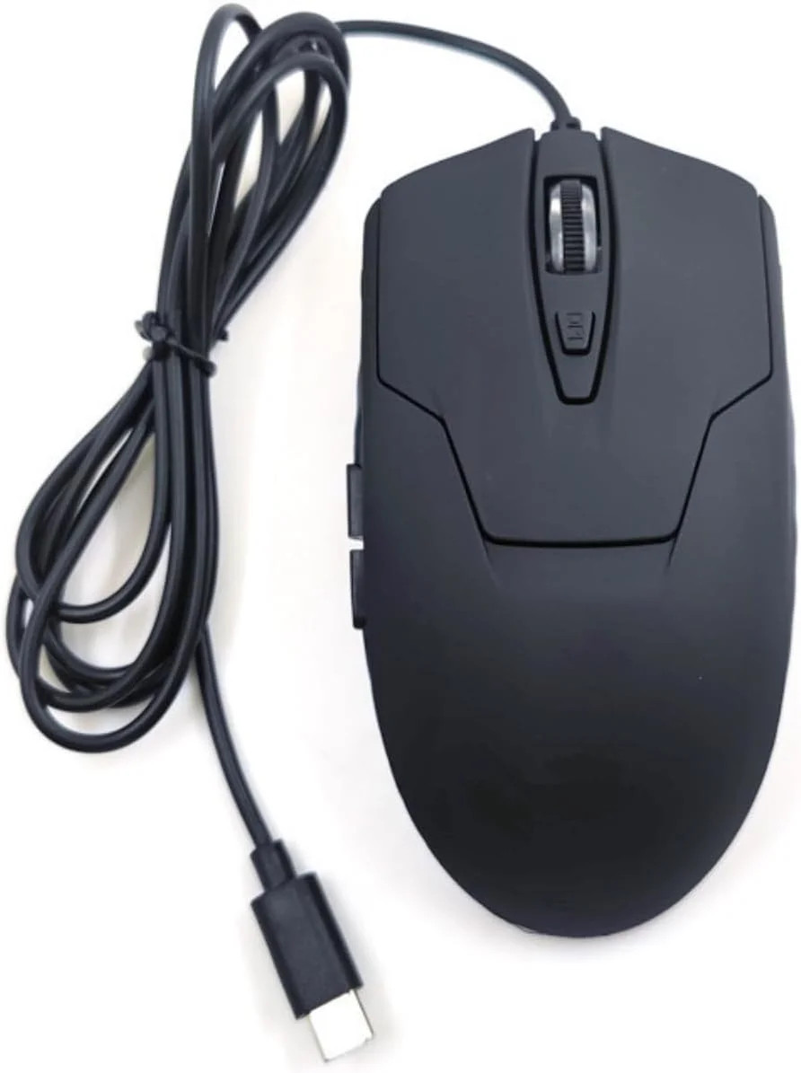 CBUS Wired USB C Mouse, 6-Button Quiet Click Computer Mouse - 4 DPI Speeds, Ergo