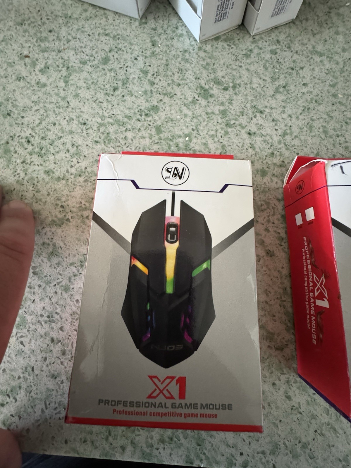 SLN X1 Professional Wired Gaming Mouse with RGB Lighting Black