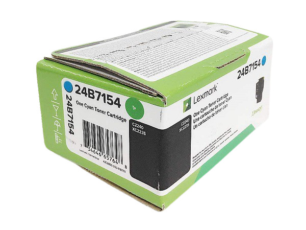 Genuine Lexmark 24B7154 Cyan Toner Cartridge - Factory Sealed