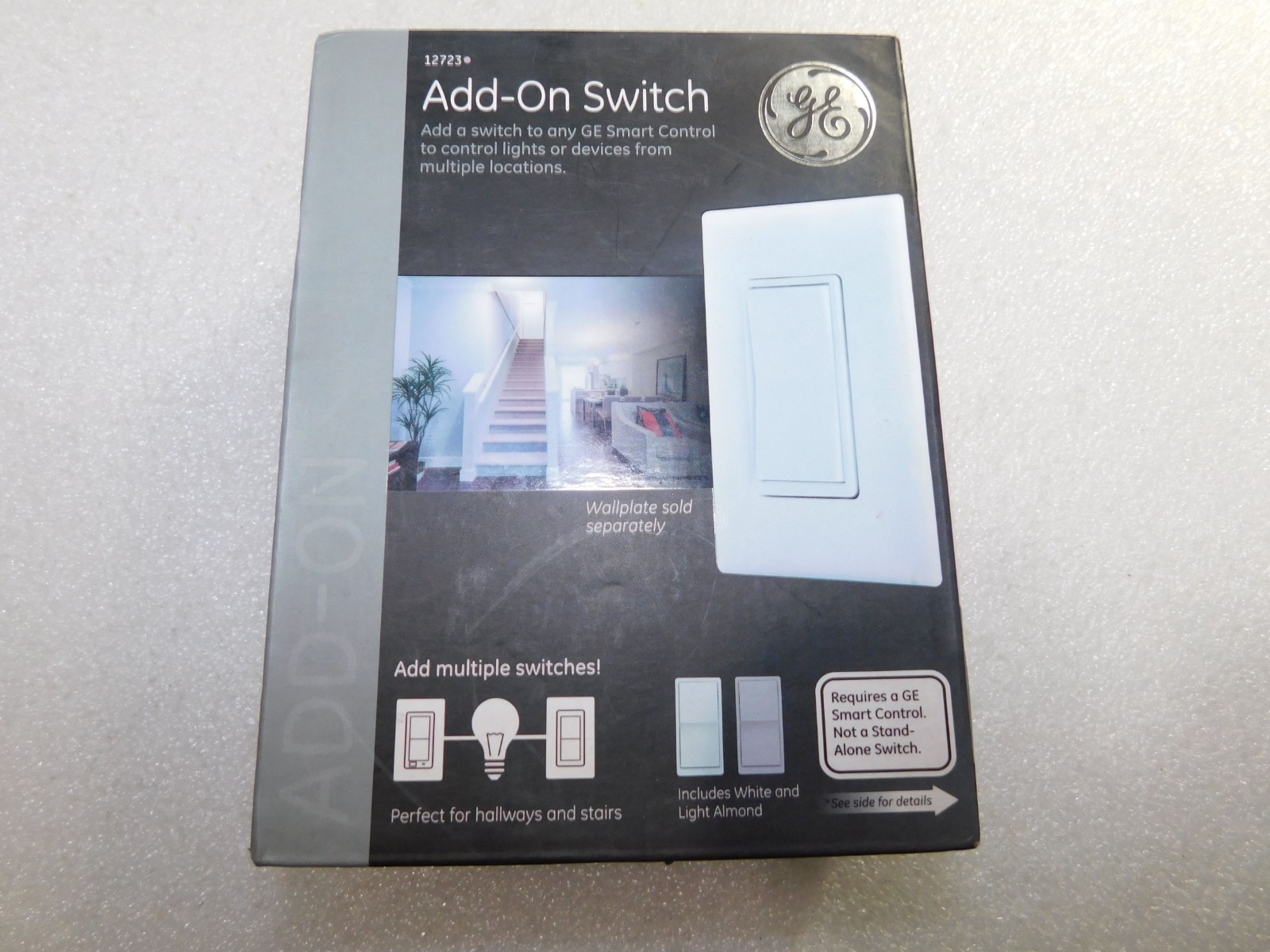 GE 12723 ADD-ON Switch ZW2004 For GE Smart Control  Zigbee, Z-Wave NEW