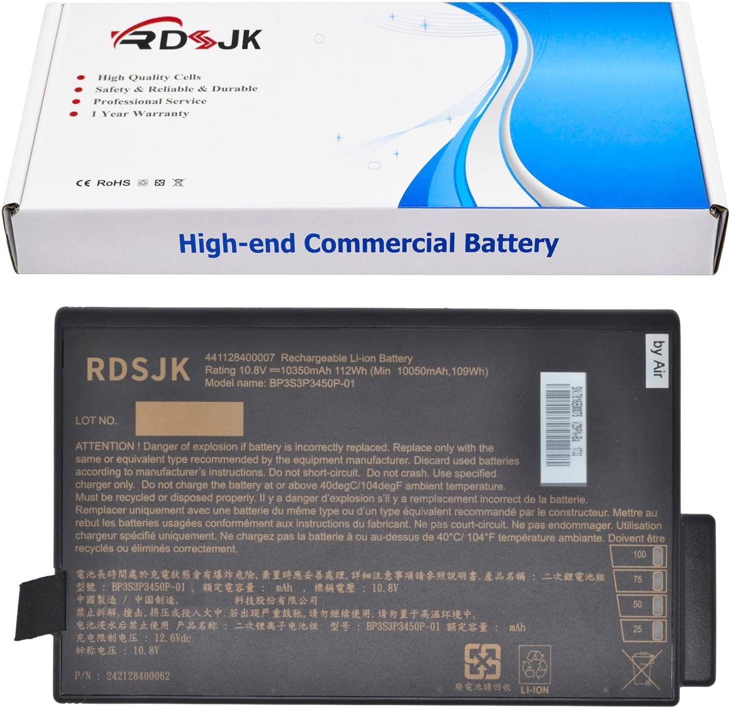 BP3S3P3450P 01 441128400007 Laptop Battery for Getac V100 V200 B300 X500 S400